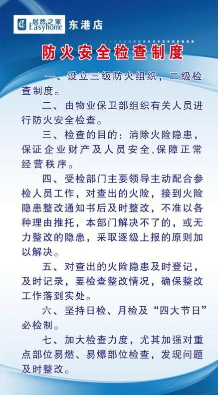 防火安全制度psd模版下载