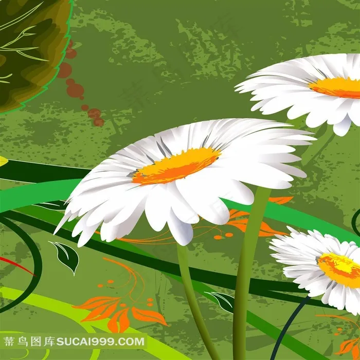 菊花装饰画高清素材