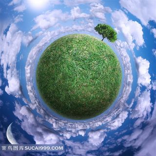 云朵包围的地球