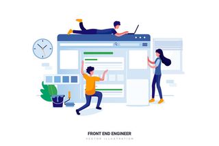 扁平化人物场景办公互联网等距ai矢量设计网页海报UI素材插画