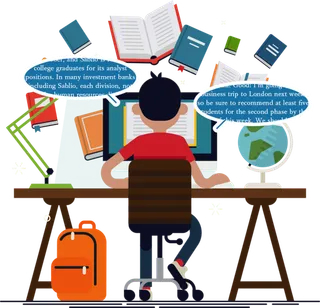 卡通人物办公写作简笔少儿兴趣班