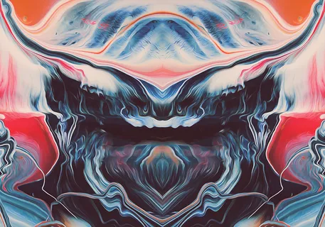 抽象艺术油漆颜料混色流体简笔背景