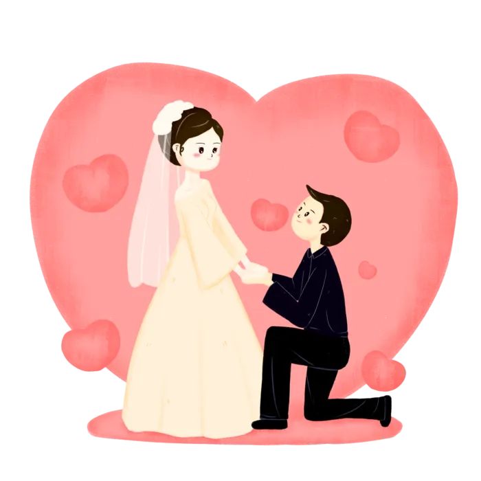 婚纱卡通人物婚礼白纱结婚婚纱摄影手绘