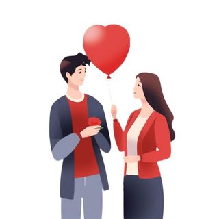 520情人节恋人气球免抠