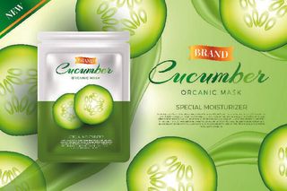 广告绿色面膜介绍素材