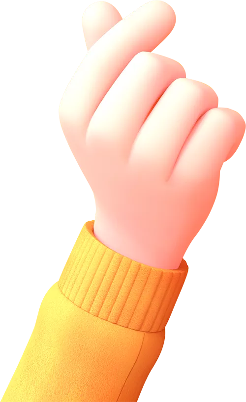 3D立体比心装饰元素