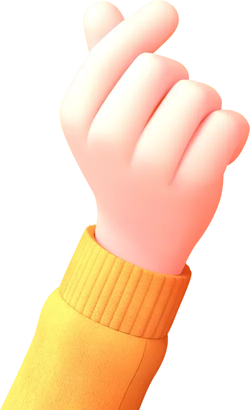 3D立体比心装饰元素