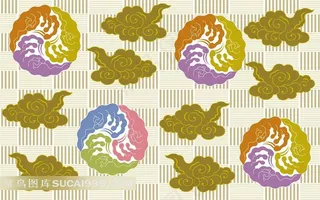 中国风祥云纹背景素材