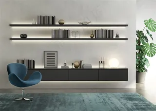 极简主义卧室全景素材图片