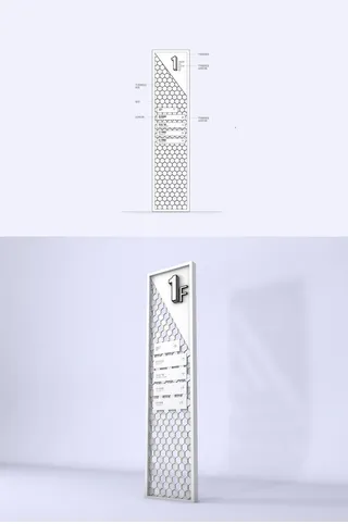 科技楼层导视蜂窝状导视牌