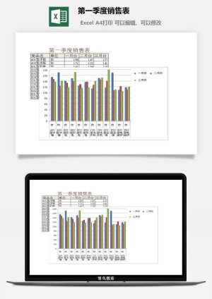 第一季度销售表excel模板