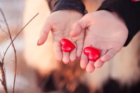 两只手掌上面的心形高清图片 两只手掌上面的心形高清图片