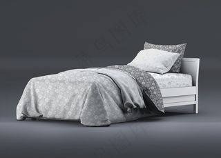 卧室床上用品被单床单枕头展示样机模板