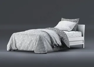 卧室床上用品被单床单枕头展示样机模板