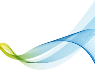 蓝黄渐变线条弧形科技kv主视觉