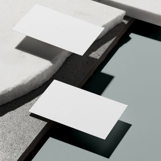 石头背景高档轻奢名片样机