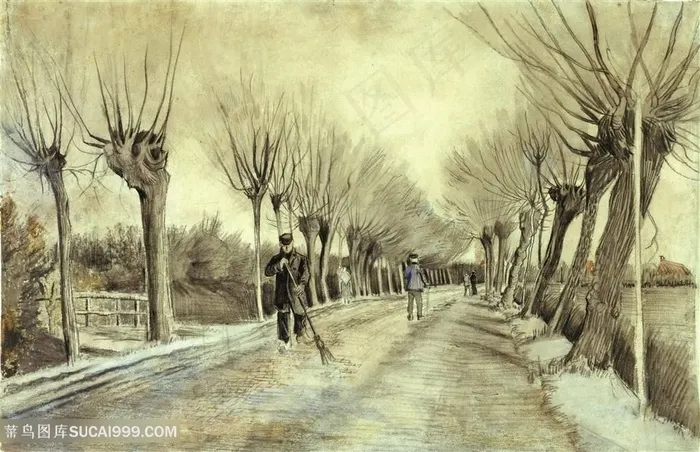 梵高装饰画埃顿路高清油画