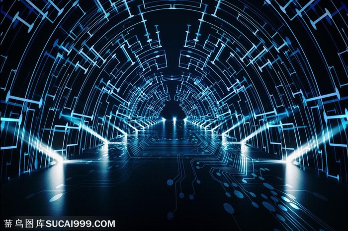 3D科幻数码通道背景图片