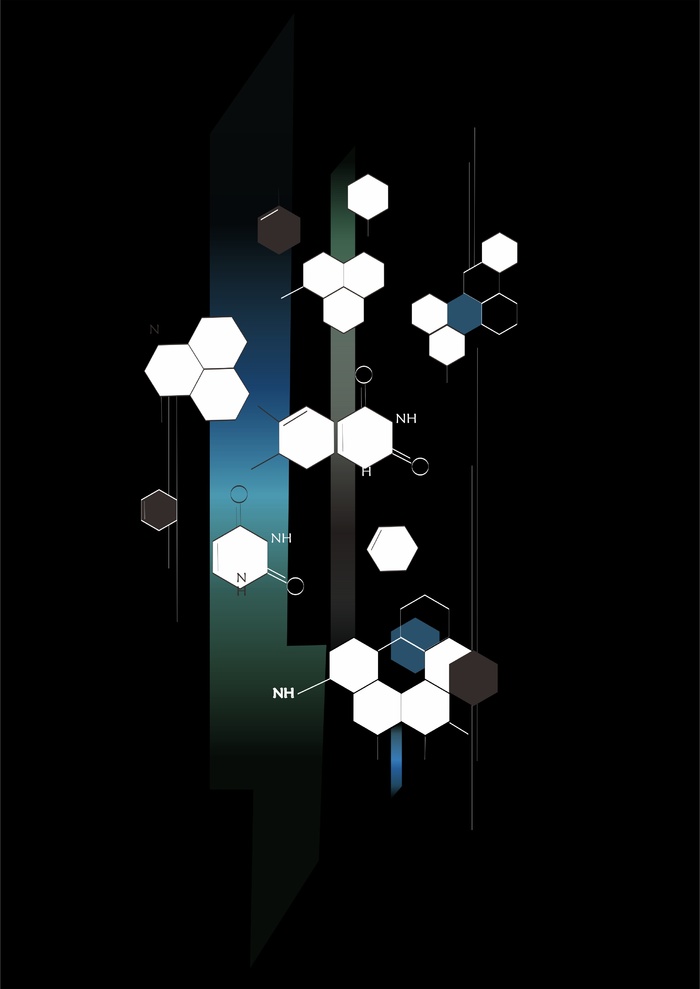 生物DNA化学方程式cdr矢量模版下载