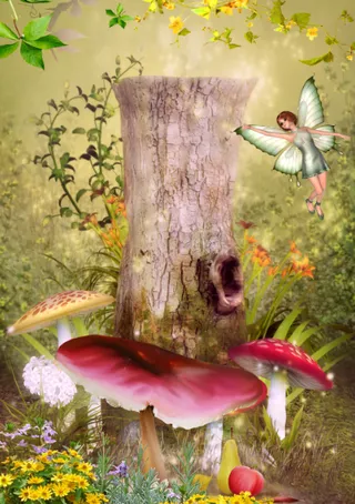 卡通儿童油画玄关背景