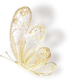 金色蝴蝶装饰免扣素材