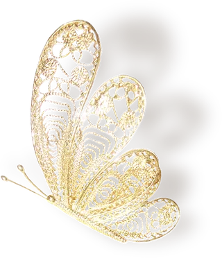 金色蝴蝶装饰免扣素材