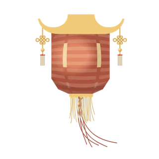 卡通手绘灯笼中秋节元宵节花灯新年海报元素PNG免扣PS素材