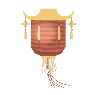 卡通手绘灯笼中秋节元宵节花灯新年海报元素PNG免扣PS素材