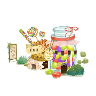 韩式网页设计PSD源文件素材清新淡雅糖果