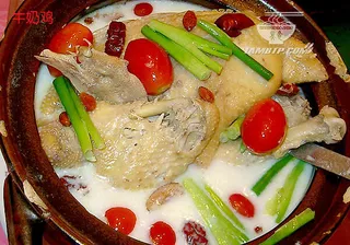 牛奶鸡美食元素菜品