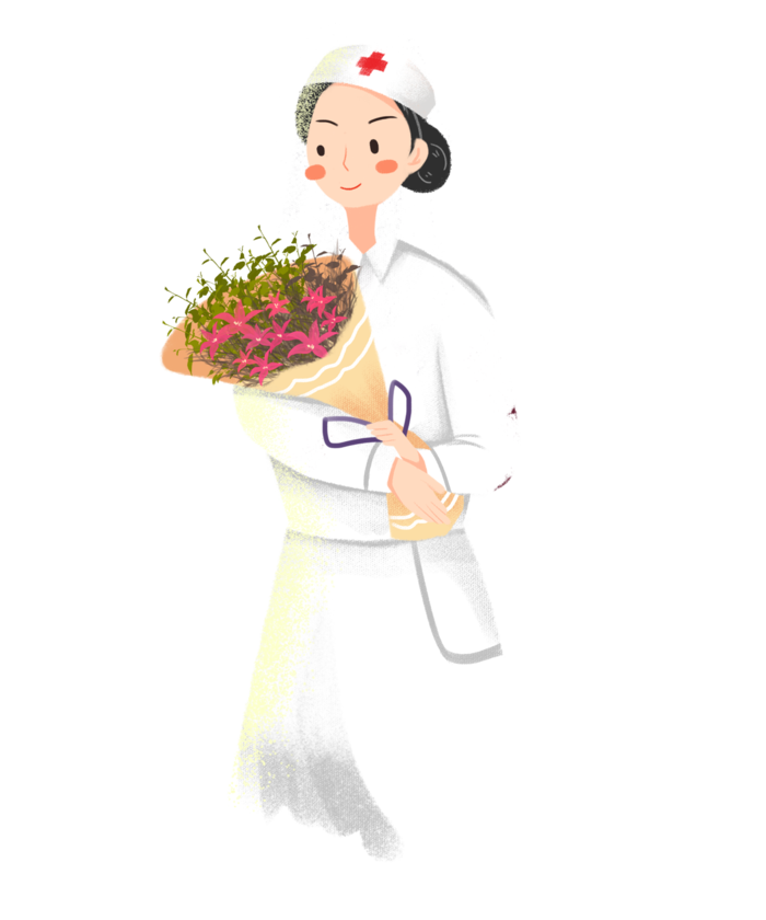 最美天使护士节护士捧花免抠png图片
