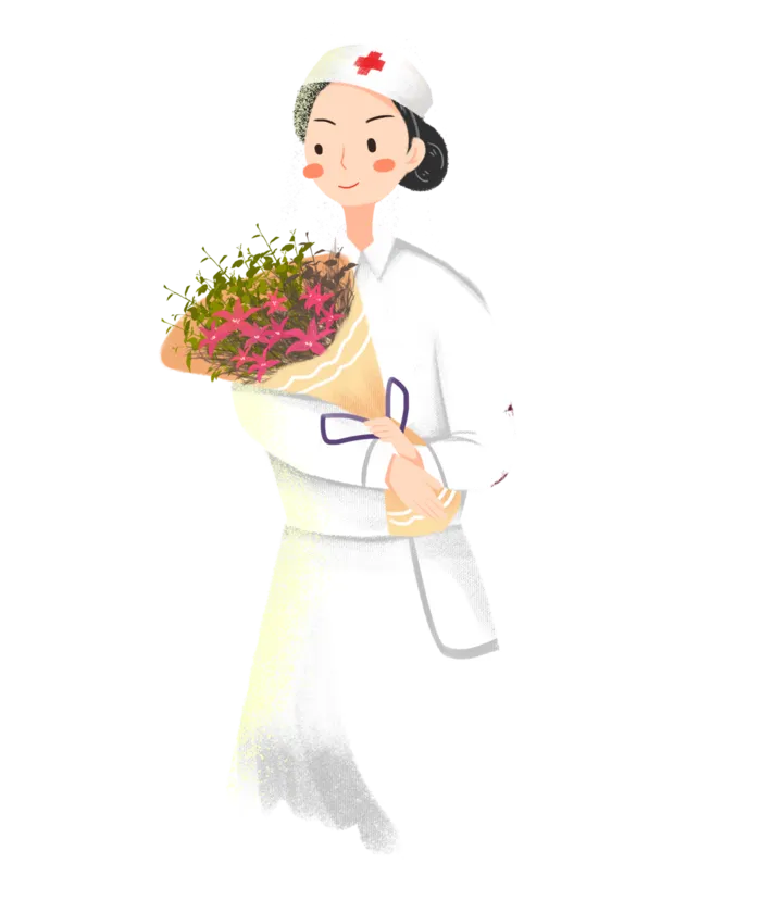 最美天使护士节护士捧花免抠png图片