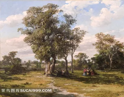 油画风景图片素材资料