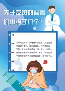 关于发烧发热的谣言海报