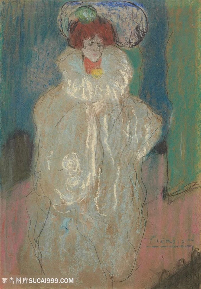 毕加索手绘美女艺术画