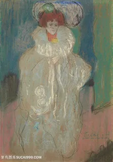 毕加索手绘美女艺术画