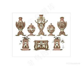 欧式瓶子时尚插画