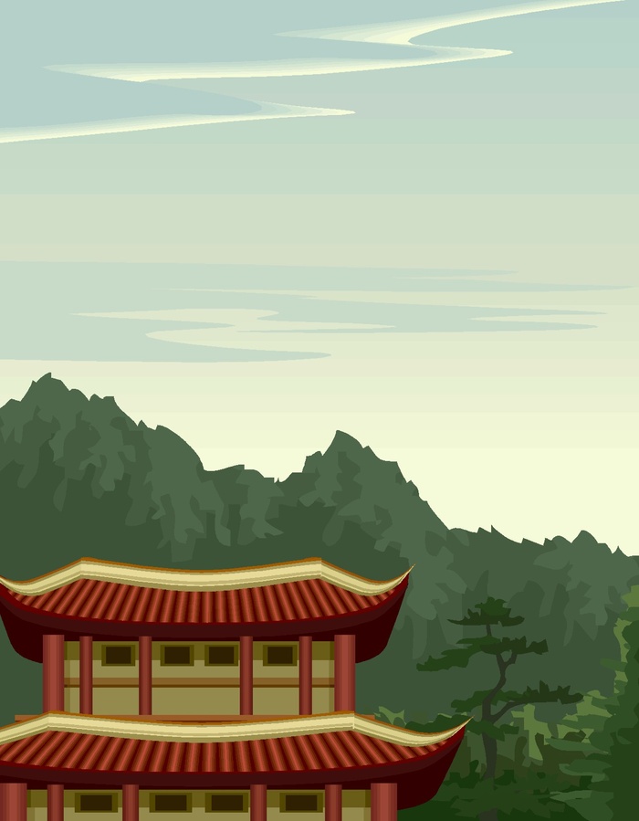 绿色卡通风动画动漫素描写实海报名片图片素材背景20