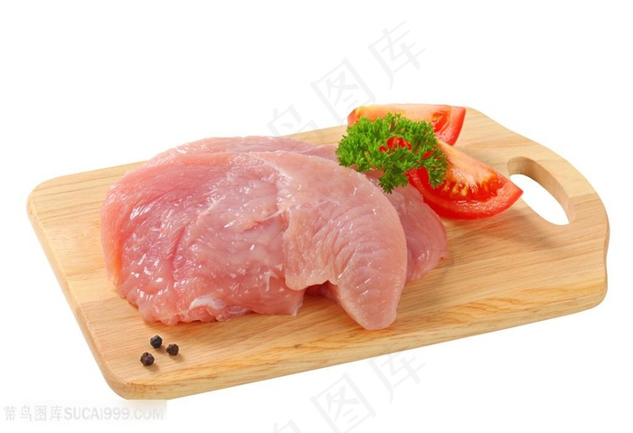美味鸡腿肉片高清图片
