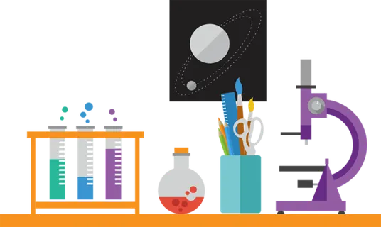 实验设备卡通简笔少儿兴趣班素材