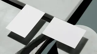 石块背景正反面高档轻奢名片样机