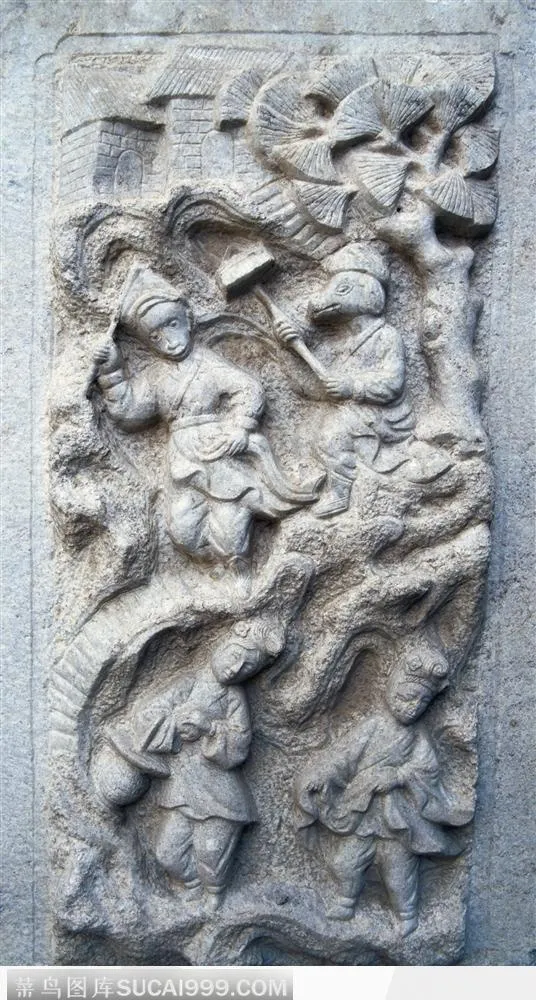 中华石雕-西游记浮雕花纹
