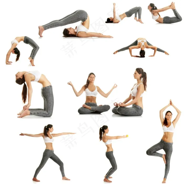做瑜伽的年青女子