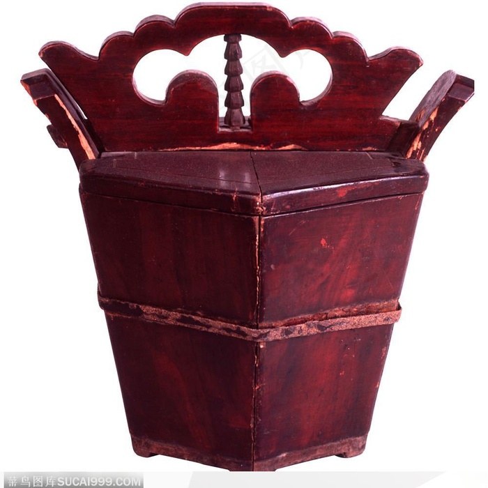 中华传统用具-红色的木桶