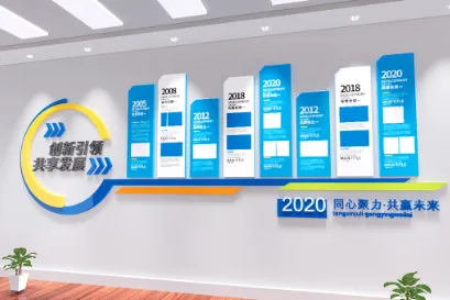科技办公形象墙企业文化墙宣传栏企业文化墙展馆展厅文化墙cdr矢量模版下载
