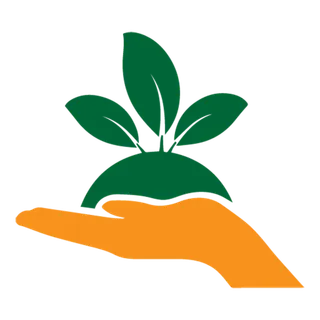 现代农业手捧叶子标识