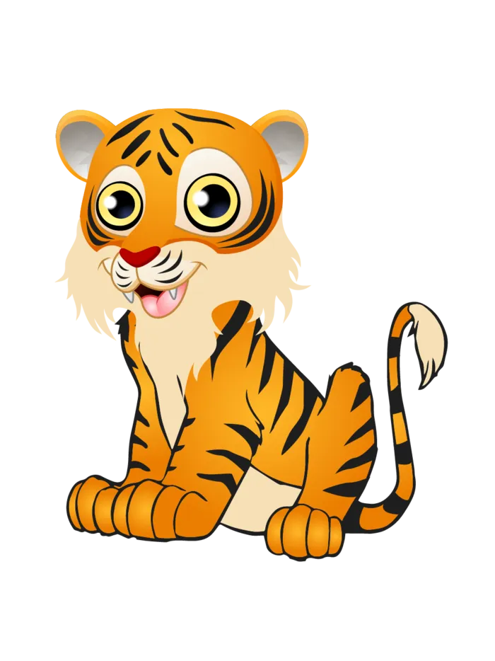 矢量可爱的小老虎插图ai矢量模版下载