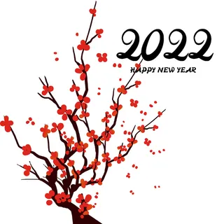 设计桃花装饰新年