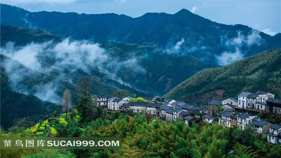 安徽休宁大山乡村风景素材
