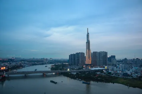 夜幕来临西贡城市景观 夜幕来临西贡城市景观